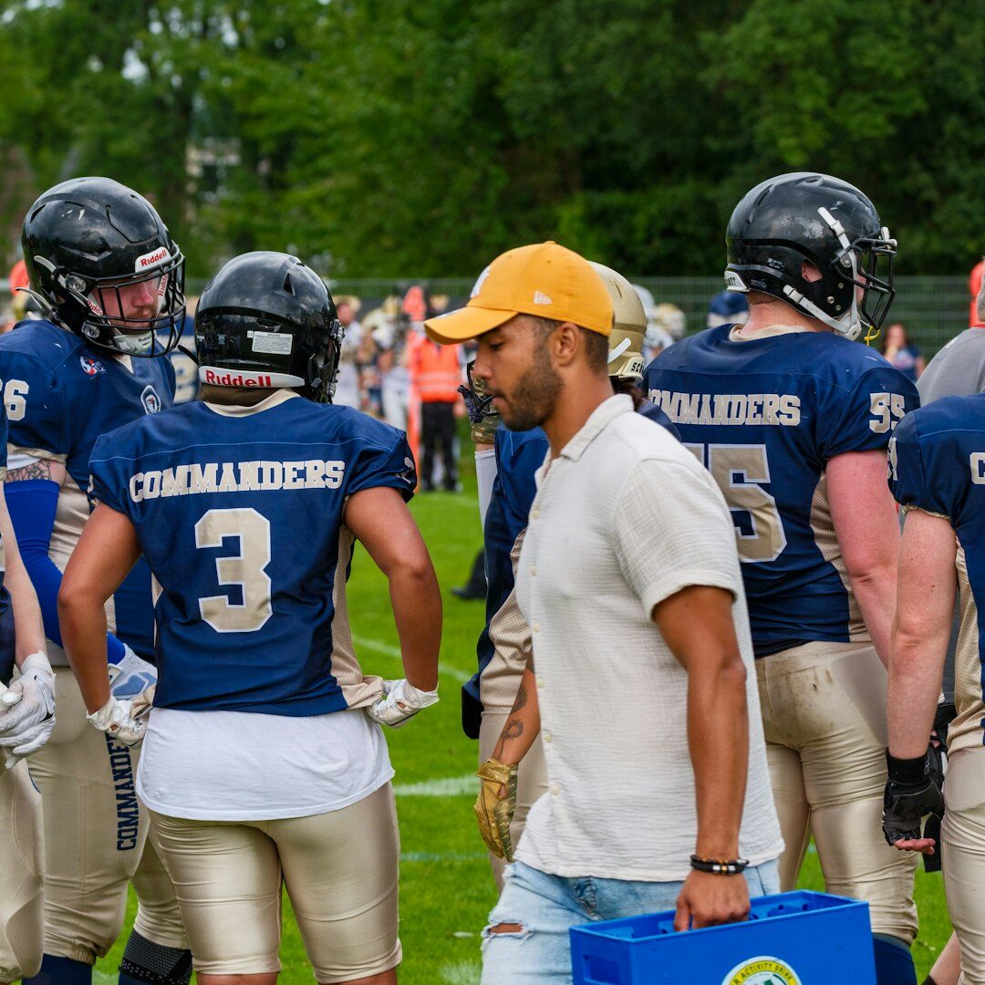 Professional man TV director and coach